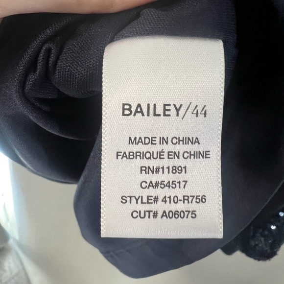 BAILEY 44 Navy Blue Velvet Sequin Long Sleeve Dress Small - Picture 8 of 9